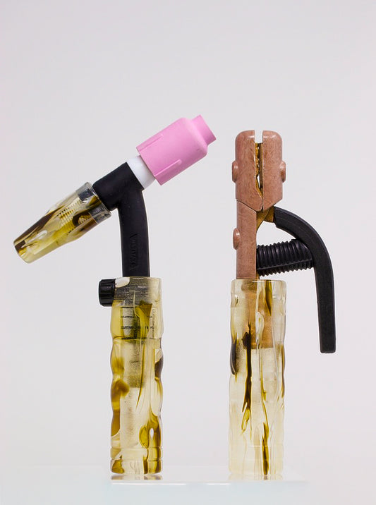 Creamy Coffee Acrylic TIG Handle, Stick Handle and Medium Backcap