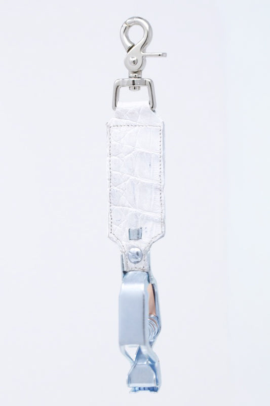 White Caiman Alligator Glove Clip