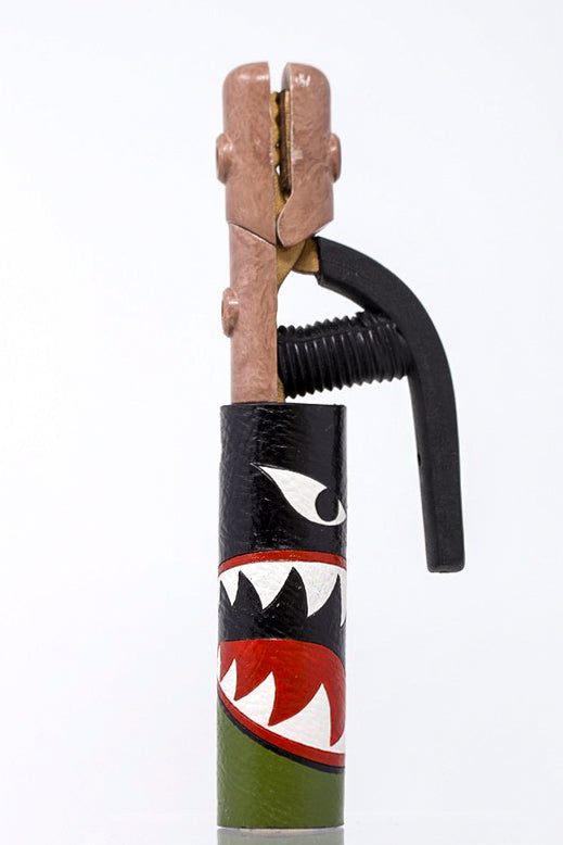 Fighter Jet Leather Handle