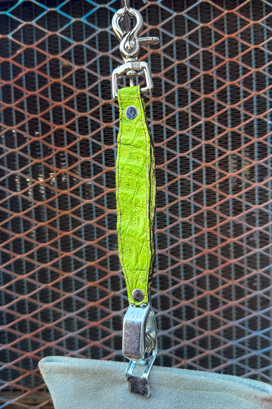 Electric Lime Caiman Alligator Glove Clip