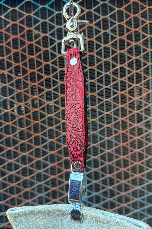 Red Floral Glove Clip
