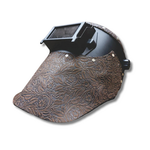 OUTLAW LEATHER - WELDING HOOD - BROWN FLORAL