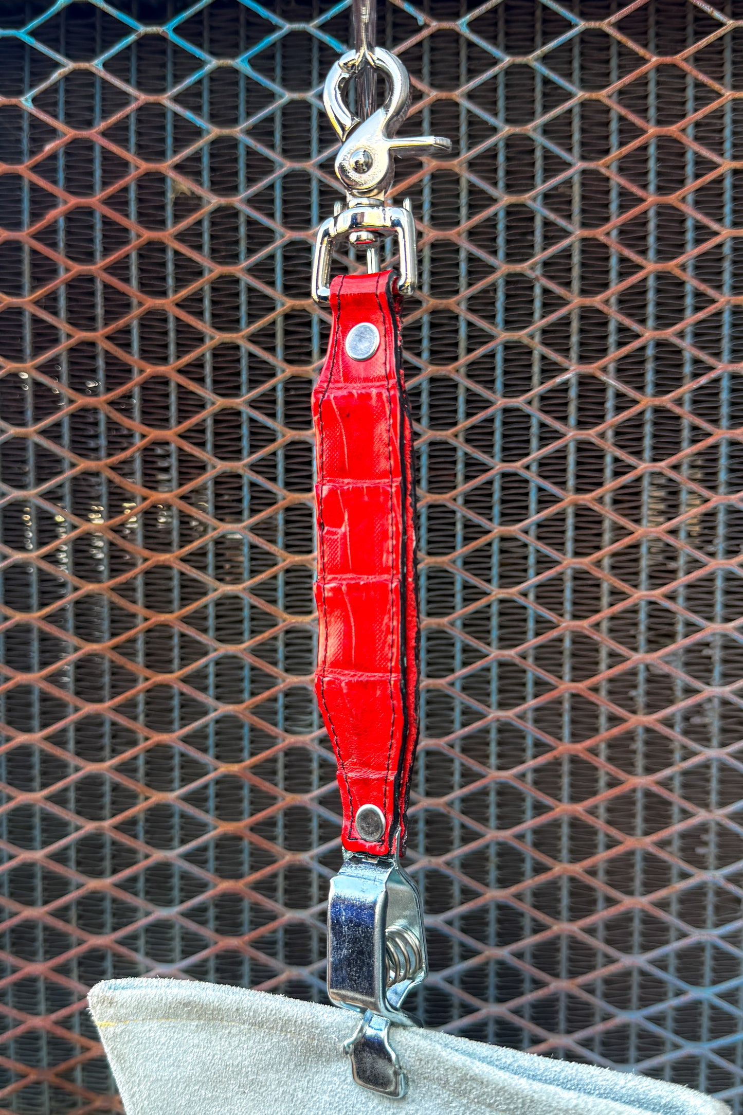 Crimson Caiman Alligator Glove Clip