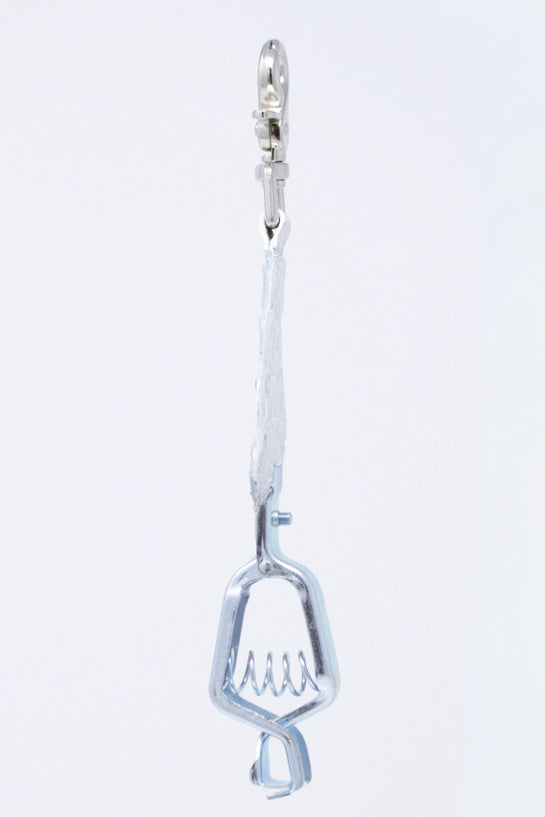 White Caiman Alligator Glove Clip