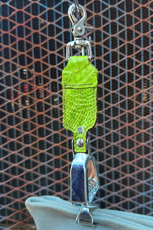 Electric Lime Caiman Alligator Glove Clip