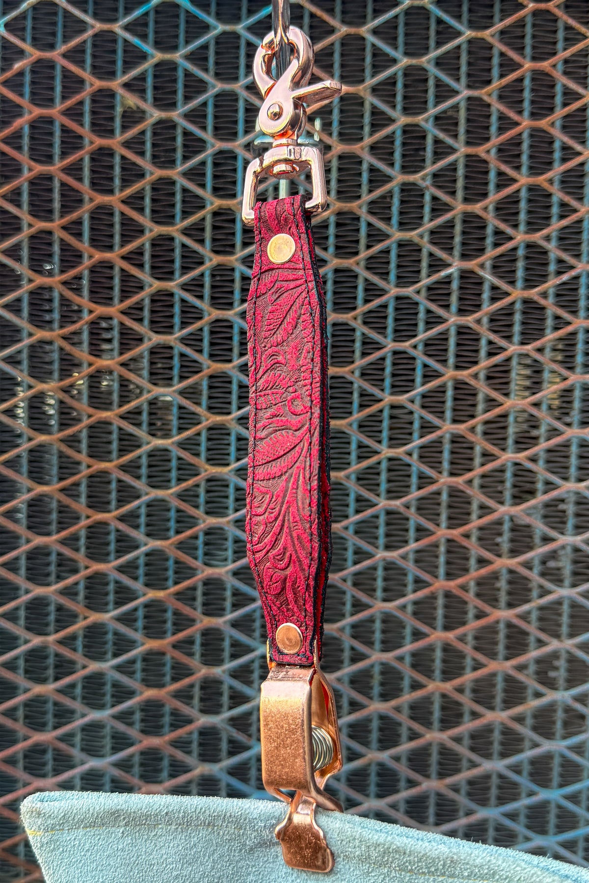 Red Floral Glove Clip