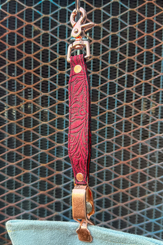 Red Floral Glove Clip