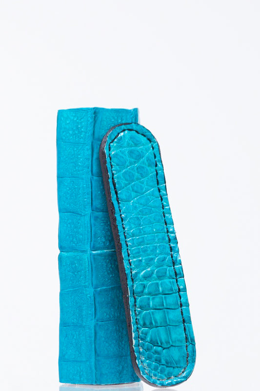 Turquoise Caiman Alligator Stinger V Wrap + Insulator Sleeve