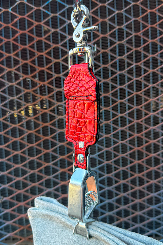 Crimson Caiman Alligator Glove Clip