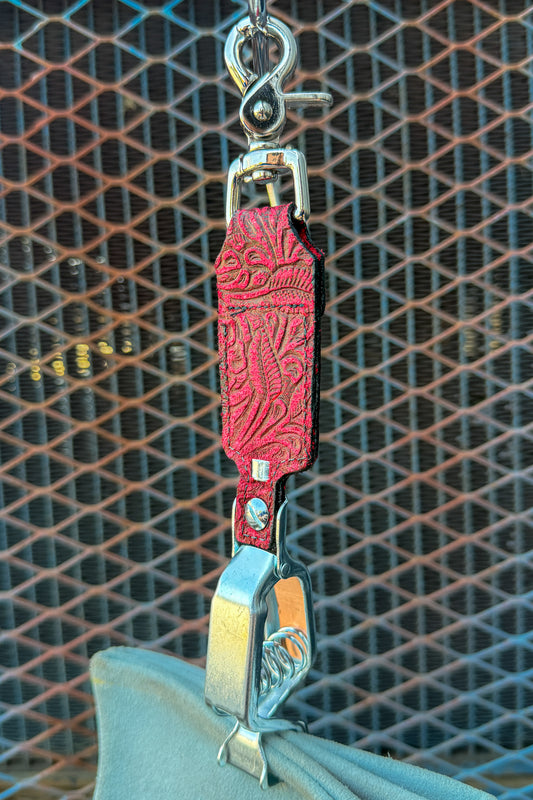 Red Floral Glove Clip