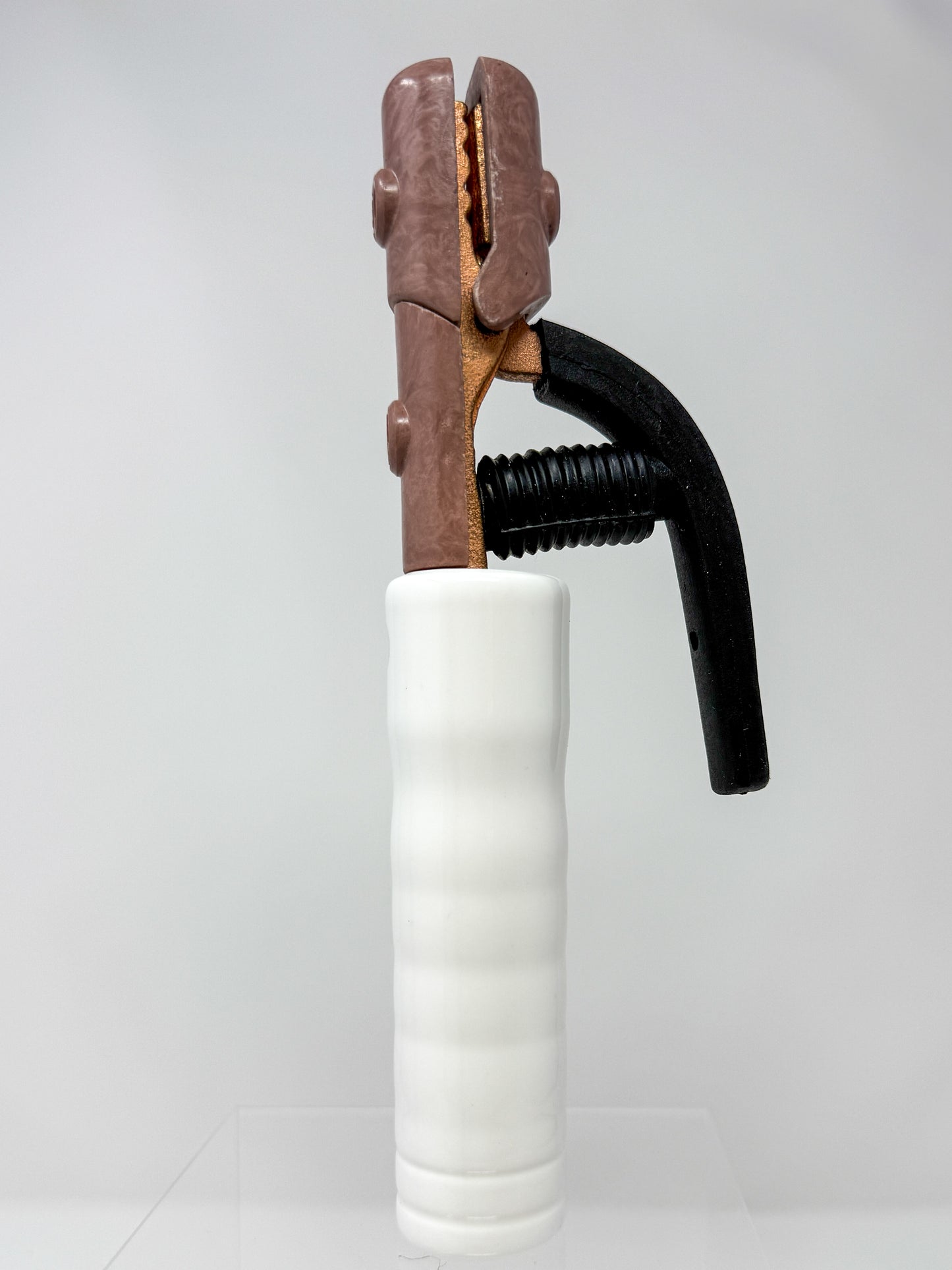 White Acrylic Handle + 200 amp Electrode Holder