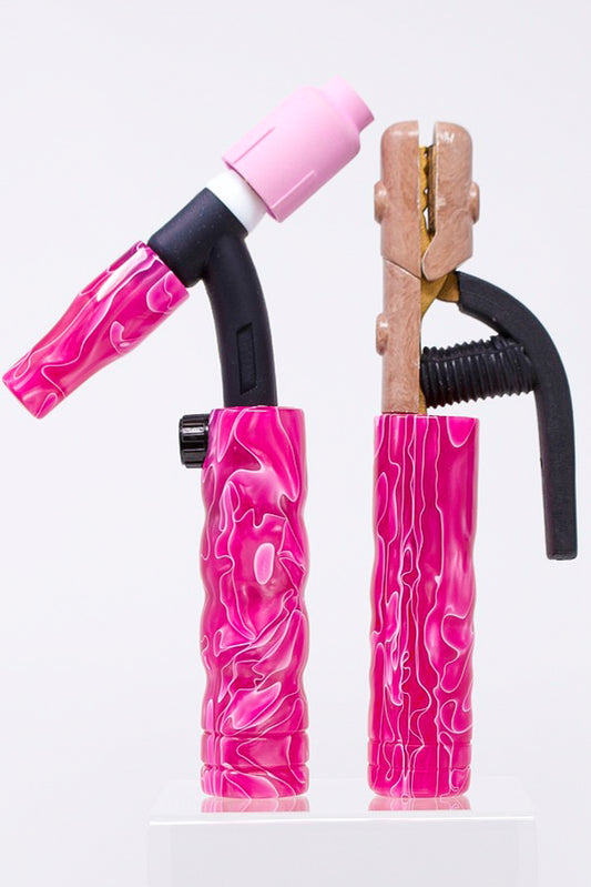 Luscious Pink Acrylic TIG Handle, Stick Handle and Medium Backcap
