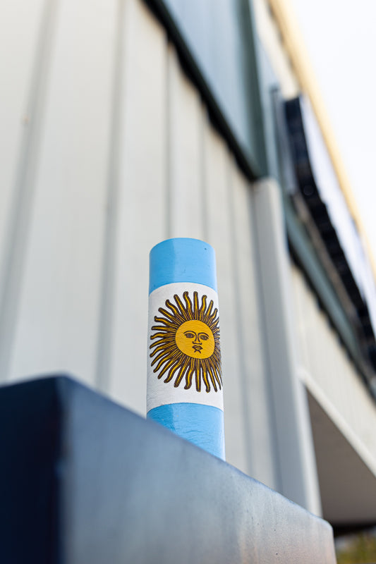 Argentina Flag Weaved Leather Handle