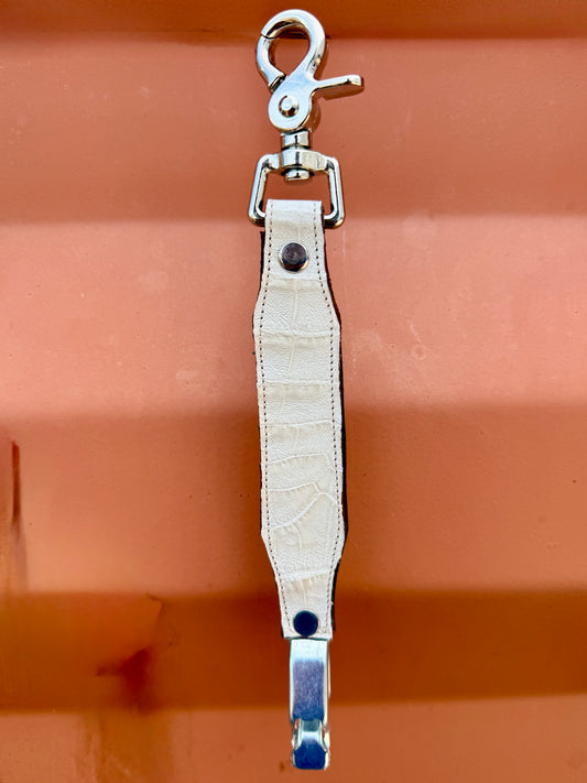 Caiman Alligator Glove Clip - Vanilla Croc
