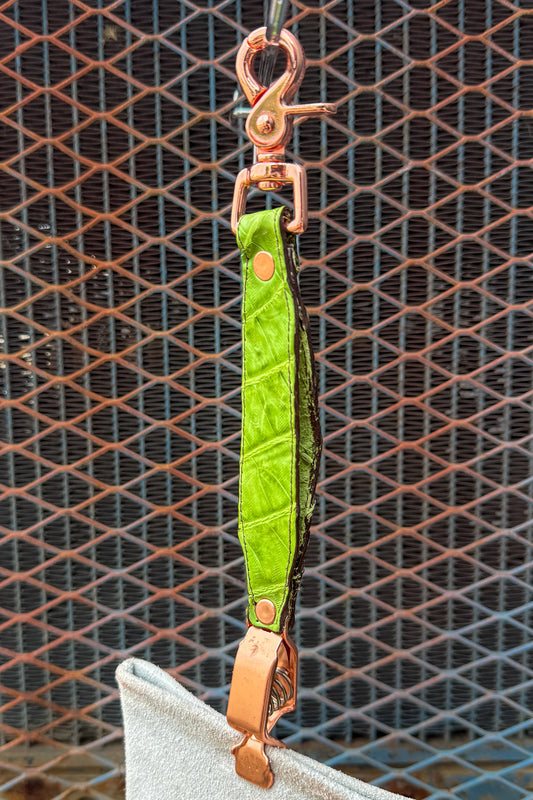 Electric Lime Caiman Alligator Glove Clip
