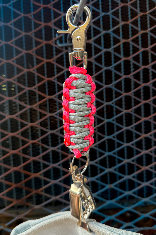 Pink Steel Paracord Glove Clip