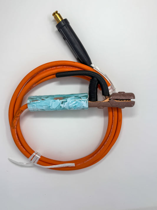 Cool Mint Swirl Acrylic Handle with 250 amp electrode holder with whip