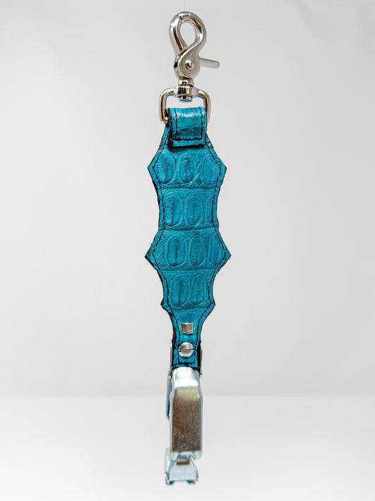 Turquoise Caiman Alligator Glove Clip