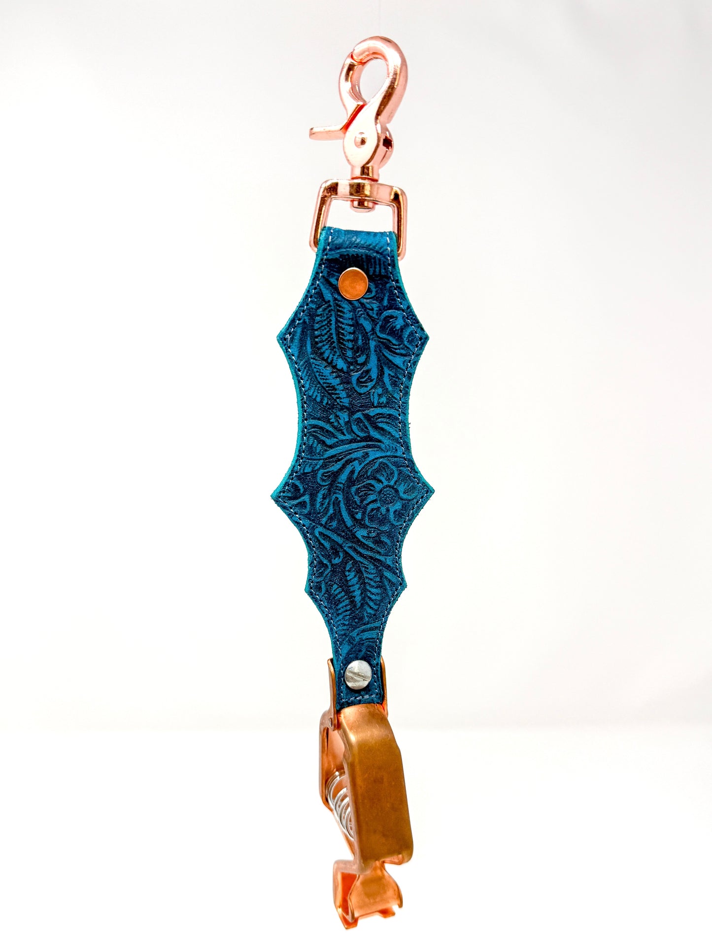 Turquoise Floral Glove Clip