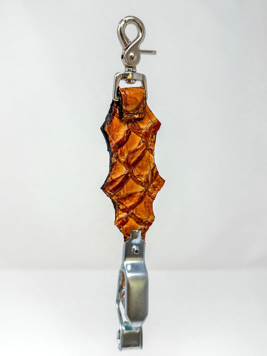 Cognac Pirarucu Glove Clip