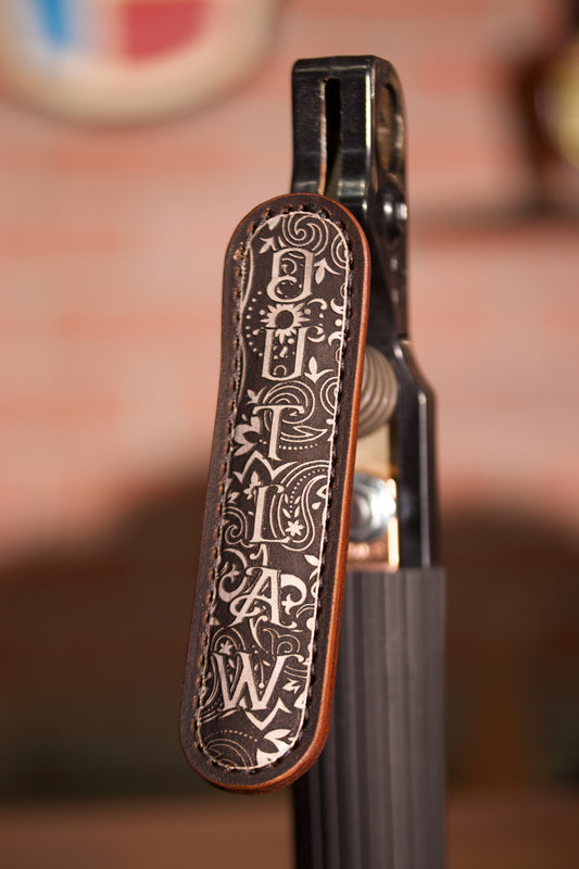 Black Floral  Stinger V Insulator Sleeve - Custom Name