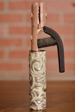 Silver Floral Weaved Leather Handle with Custom Name