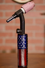 USA Flag Weaved Leather Handle - Hand Tooled