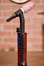 USA Flag Weaved Leather Handle - Hand Tooled