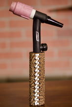 Tan Floral Weaved Leather Handle with Custom Name