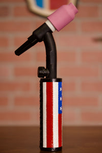 USA Flag Weaved Leather Handle