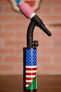 USA/Mexico Flag Weaved Leather Handle