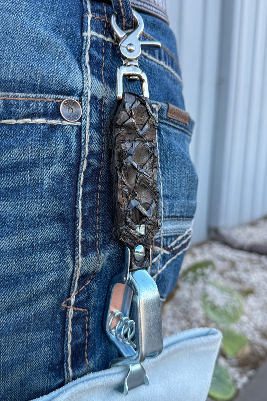 Matte & Shiny Black Pirarucu Glove Clip