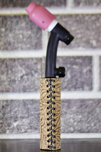 Tan Floral Weaved Leather Handle