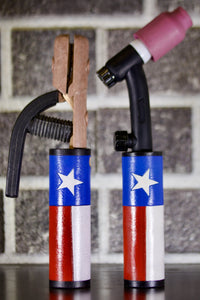 Texas Flag Weaved Leather Handle