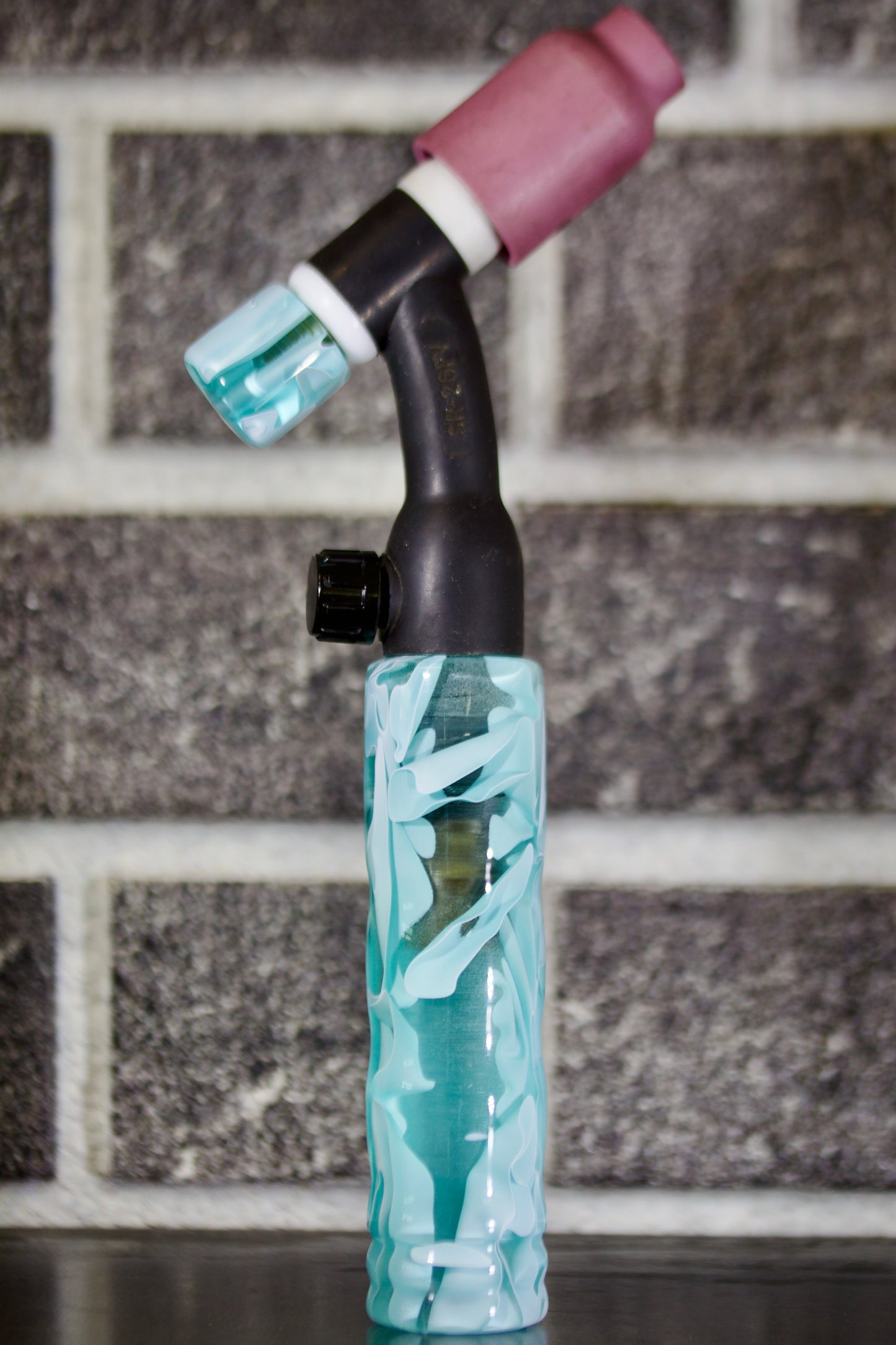 Cool Mint Swirl Acrylic TIG Handle and Short Backcap