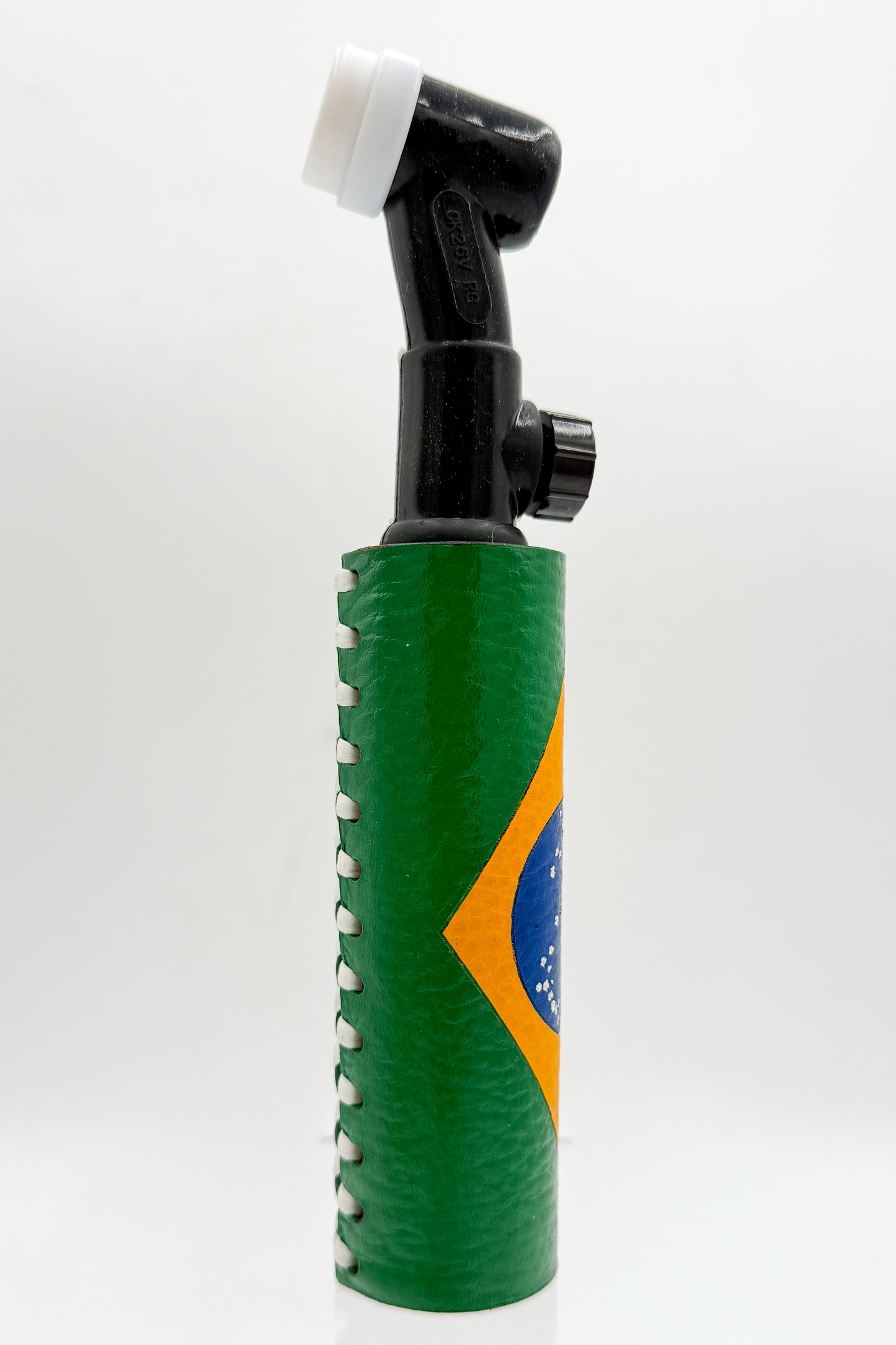 Brazil Flag Weaved Leather Handle