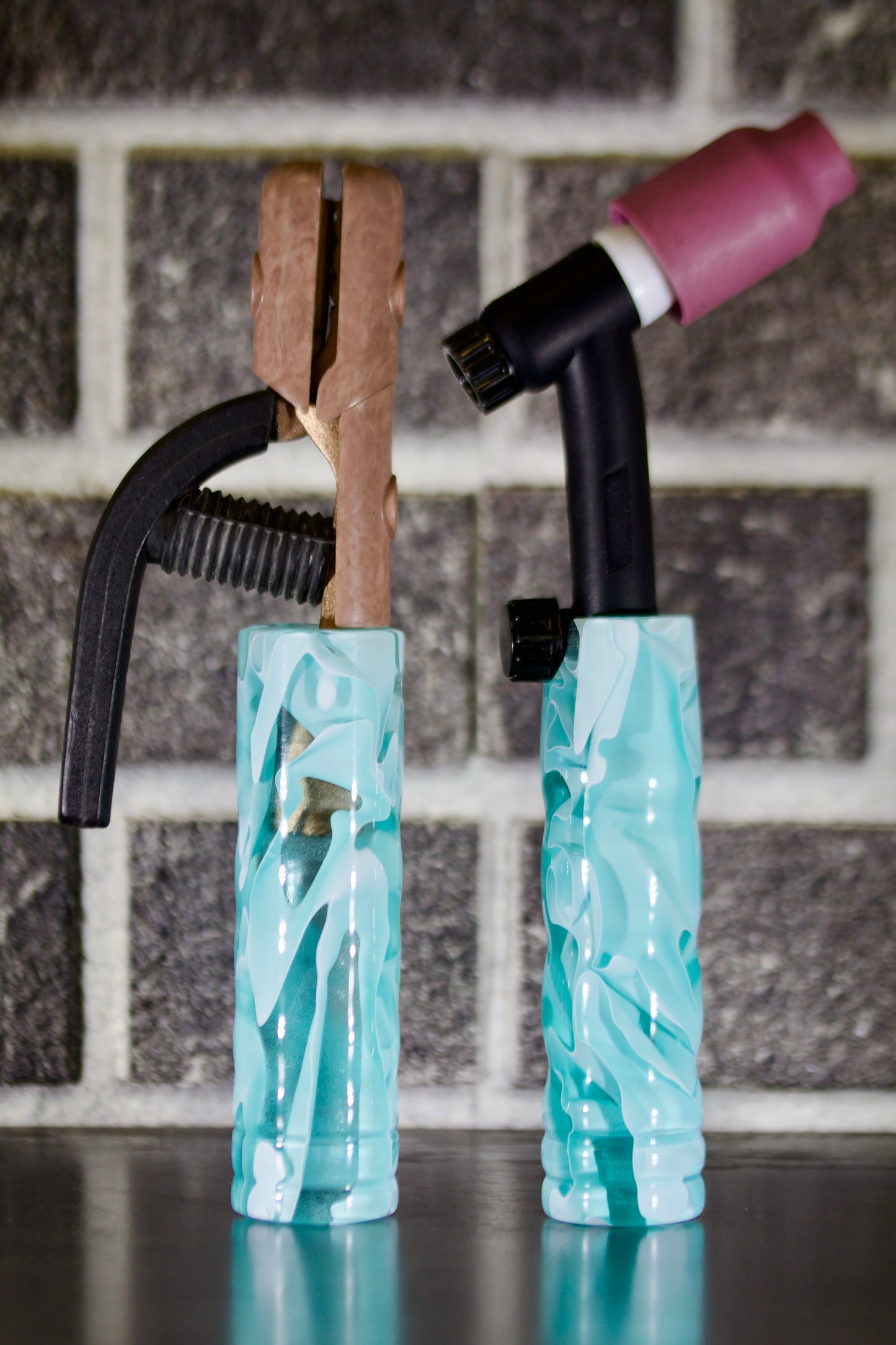 Cool Mint Swirl Acrylic Handle