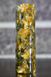$100 Bills & Gold Flakes TIG Handle and short backcap