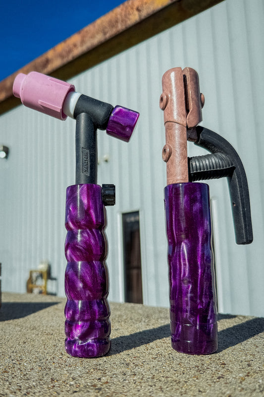 Candy Purple Acrylic TIG Handle, Stick Handle and Short Backcap