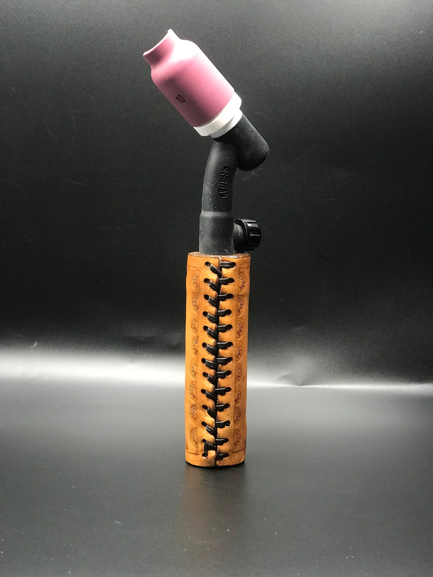 Basket Weaved Leather Handle with Custom Name