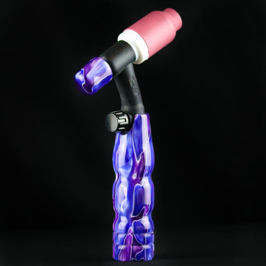 Blue Purple Swirl Acrylic  TIG Handle and 3/4" backcap