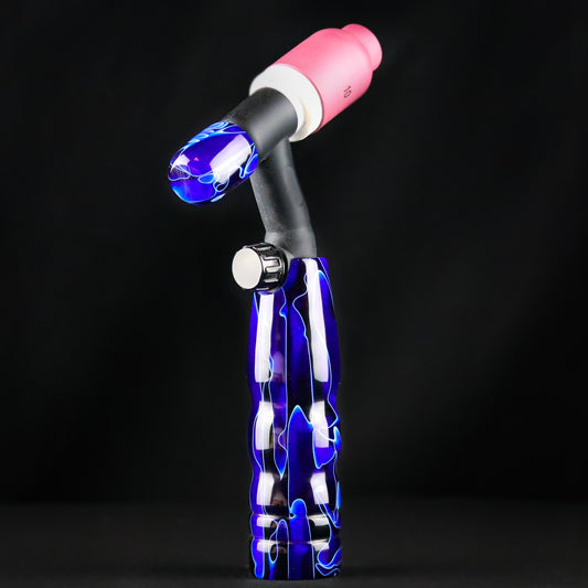 Sapphire Blue Acrylic TIG Handle and 3/4" backcap