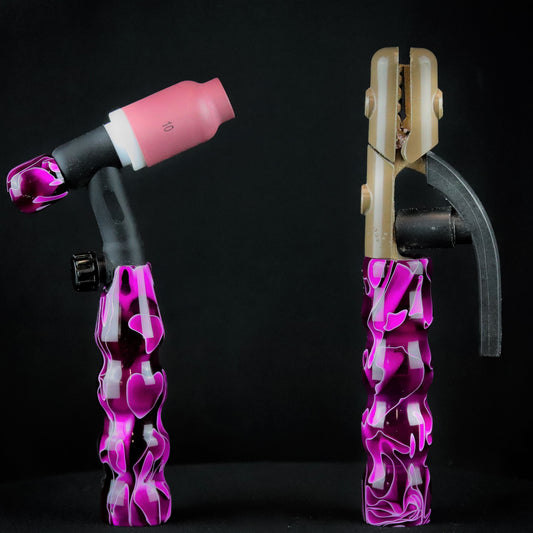 Plum Water Acrylic TIG Handle, Stick Handle and 3/4" Back Cap