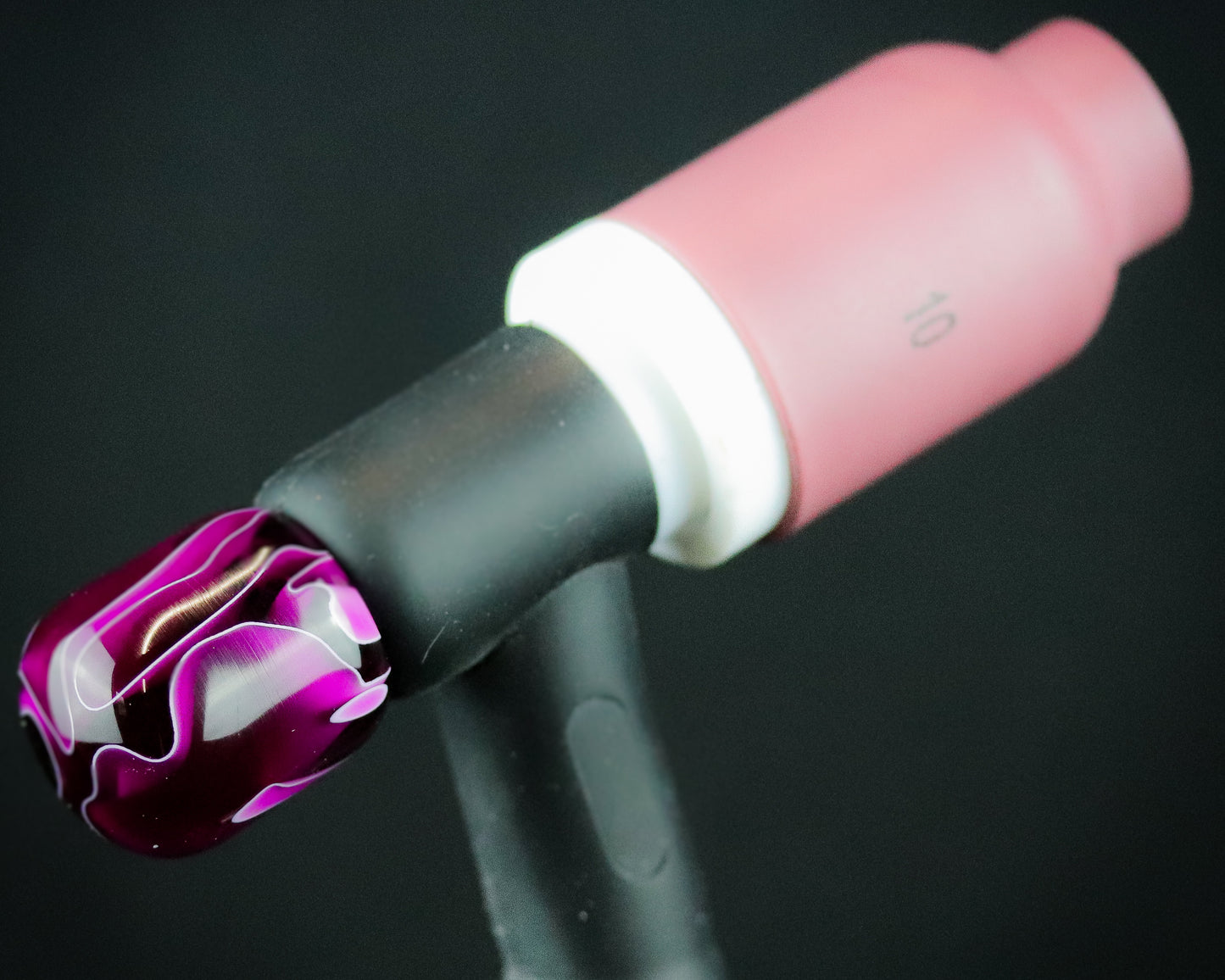 Plum Water Acrylic TIG Handle, Stick Handle and 3/4" Back Cap