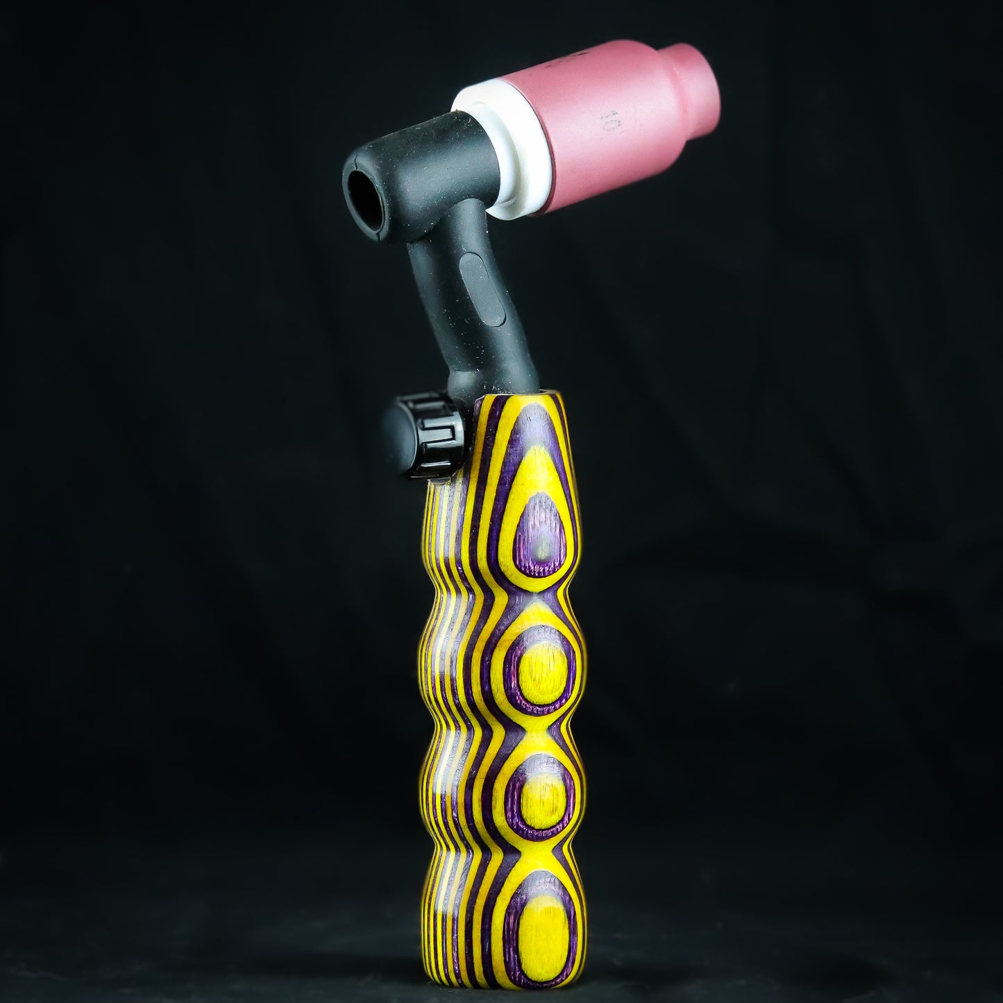 Purple & Yellow Wood Handle
