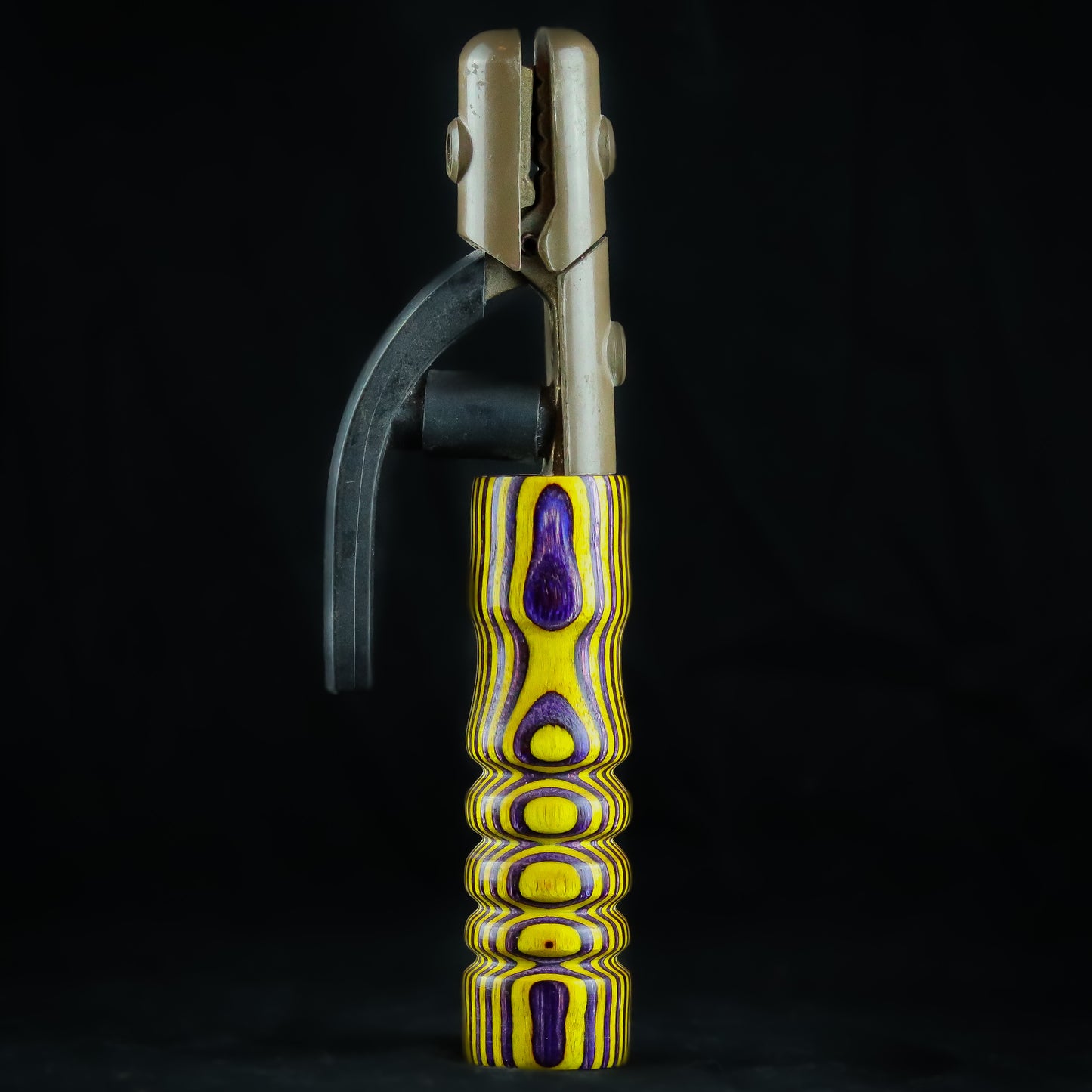 Purple & Yellow Wood Handle