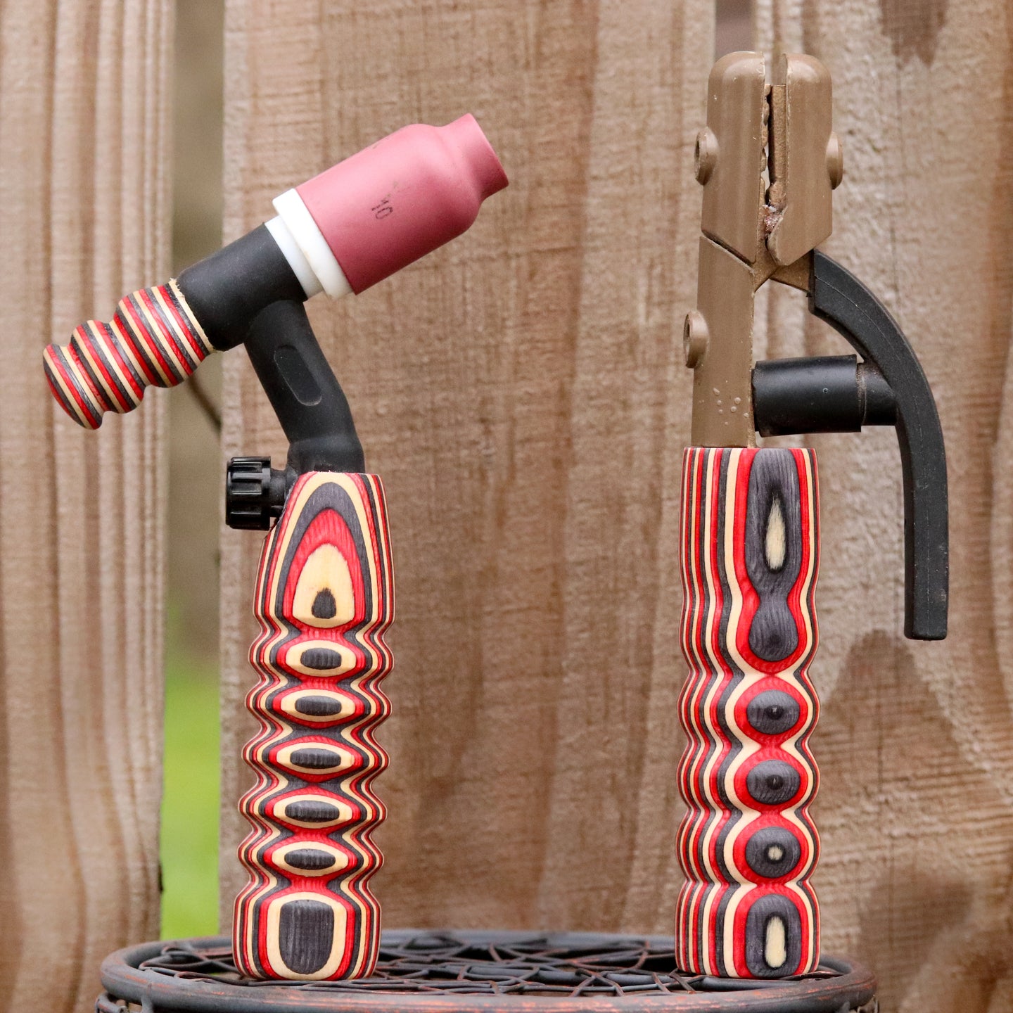 Combo - Stick and 150 amp TIG Torch Wood- Black, Cream white and Red. Free Backpcap