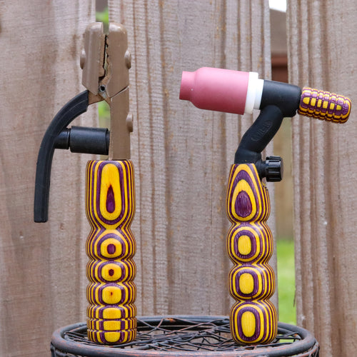 Combo - Stick and 150 amp TIG Torch Wood- Putrple and Yellow with Free Backpcap