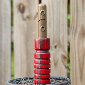THICK Stick Wood Handle - Red and Black