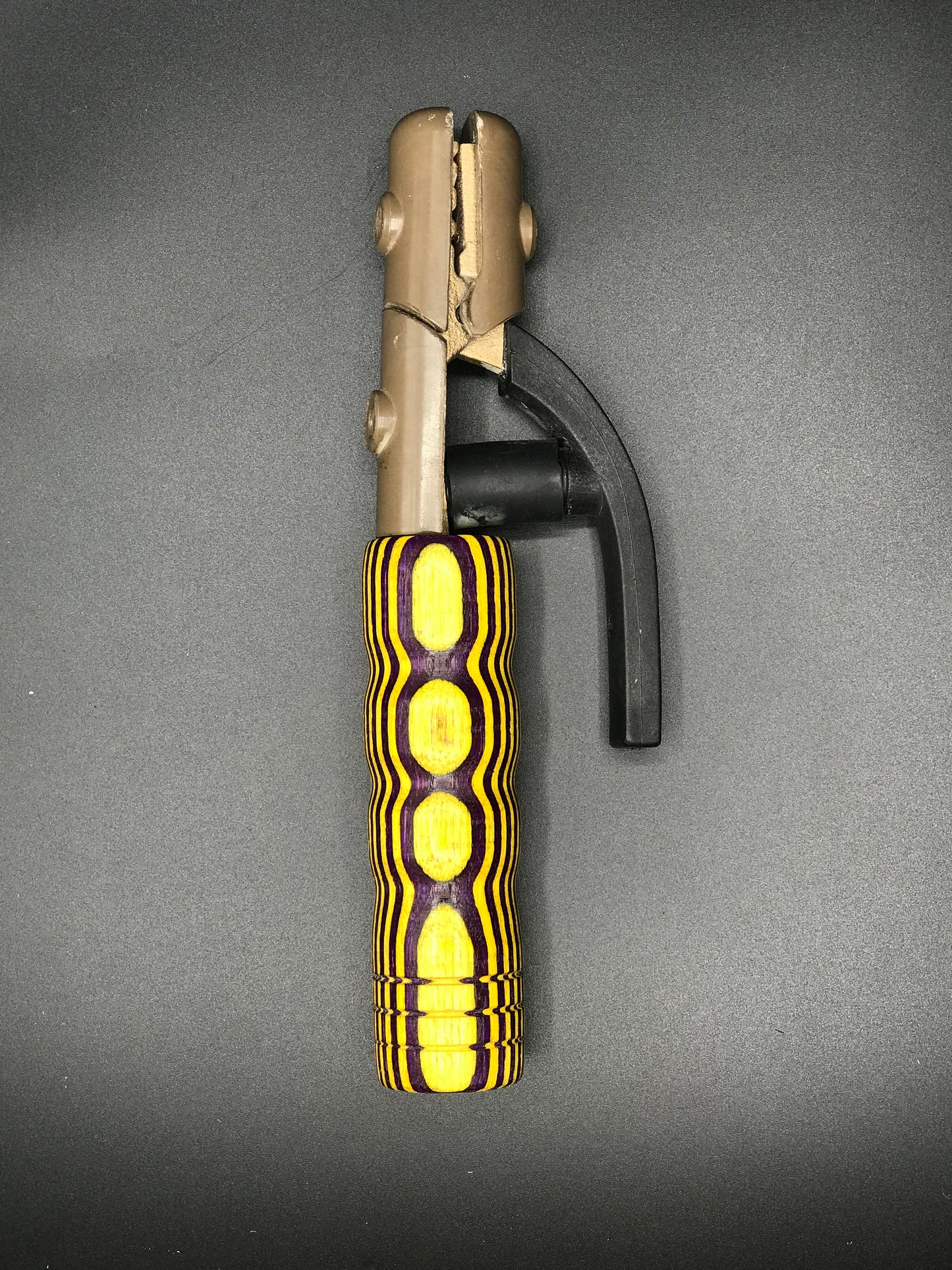 Purple & Yellow Wood Handle